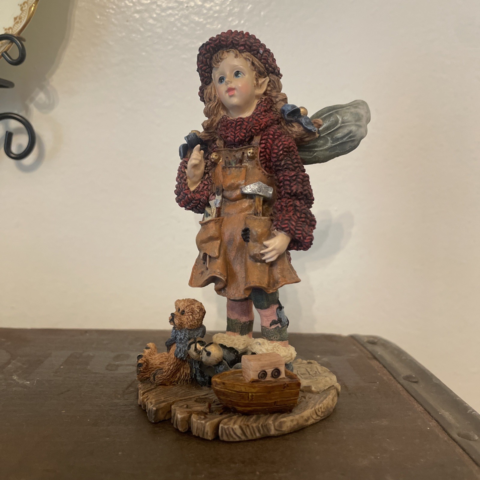 Boyds Bears & Friends Fix It Santa’s Fairy Figurine 1996 Limited Edition #2842