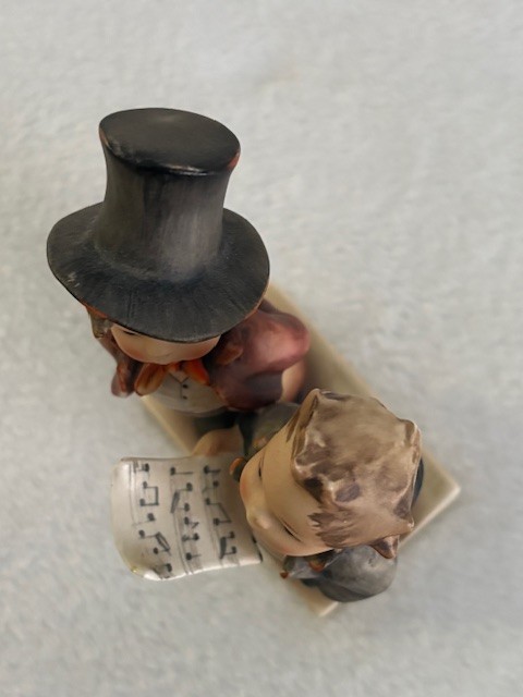Hummel Duet #130 Boys Singing Porcelain Figurine 5.5″ TMK 2 Full Bee 1950s READ