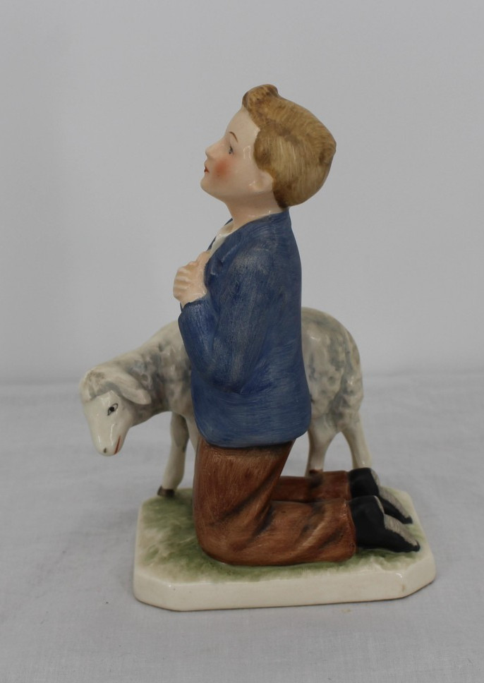 Hummel Shepherd Boy With Lamb Figurine Small Porcelain Germany Nativity Decor