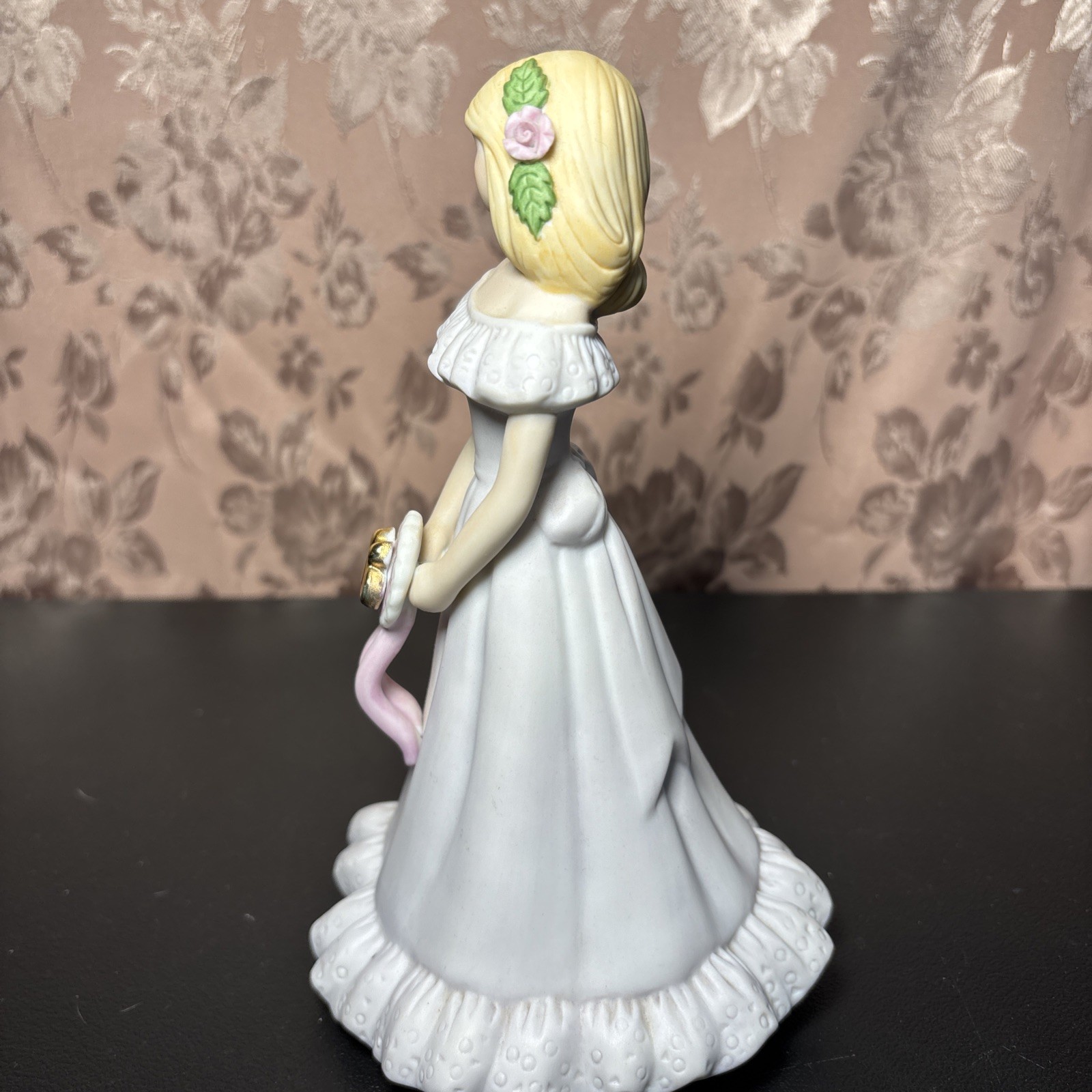 Vintage Enesco “Growing Up” 16th Birthday Girl Figurine Pink Retro 80s