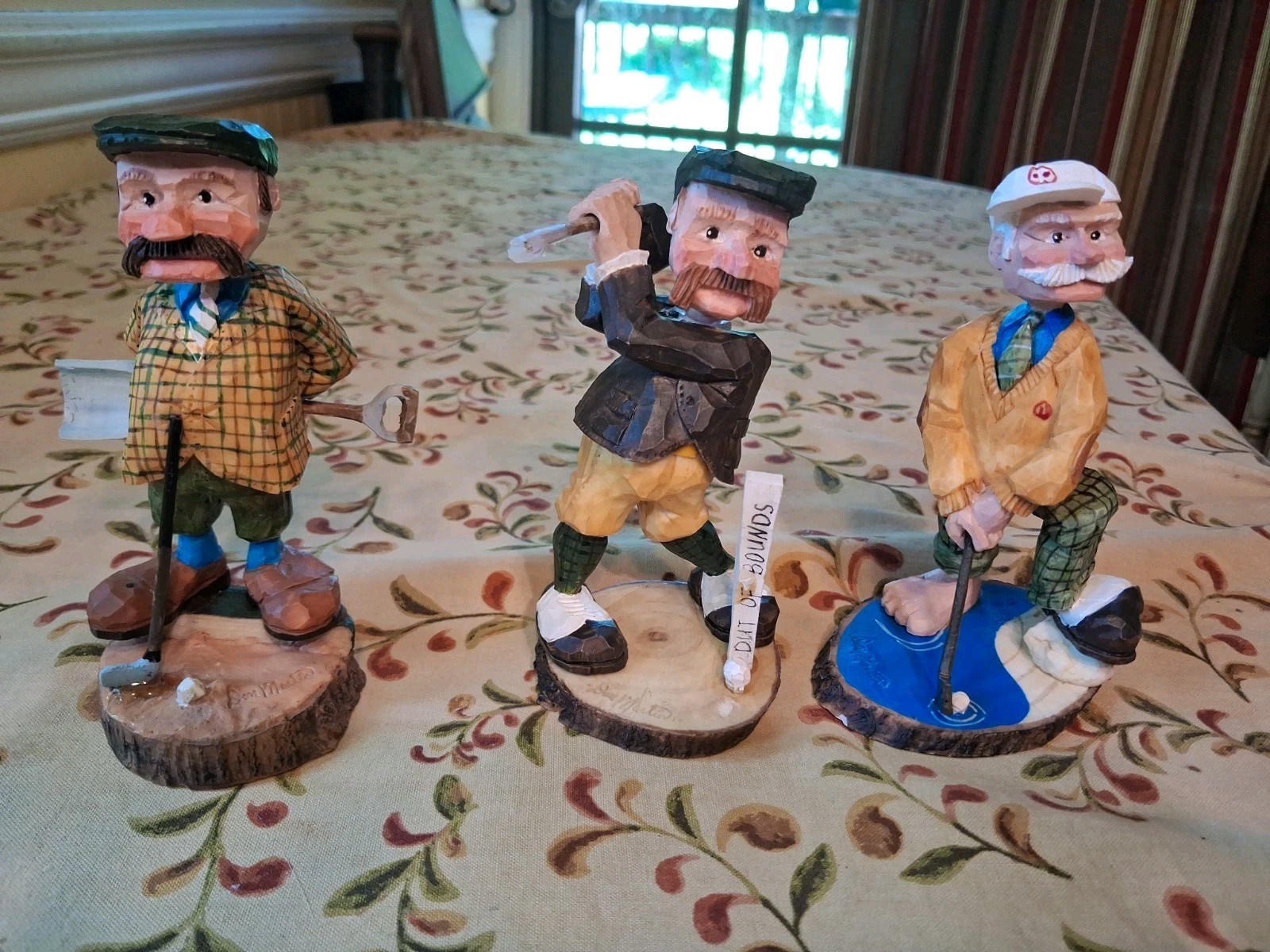 Vintage Enesco Figurine Don Martin Golfing Old Man 4.5″ H Detailed Lot Of 3