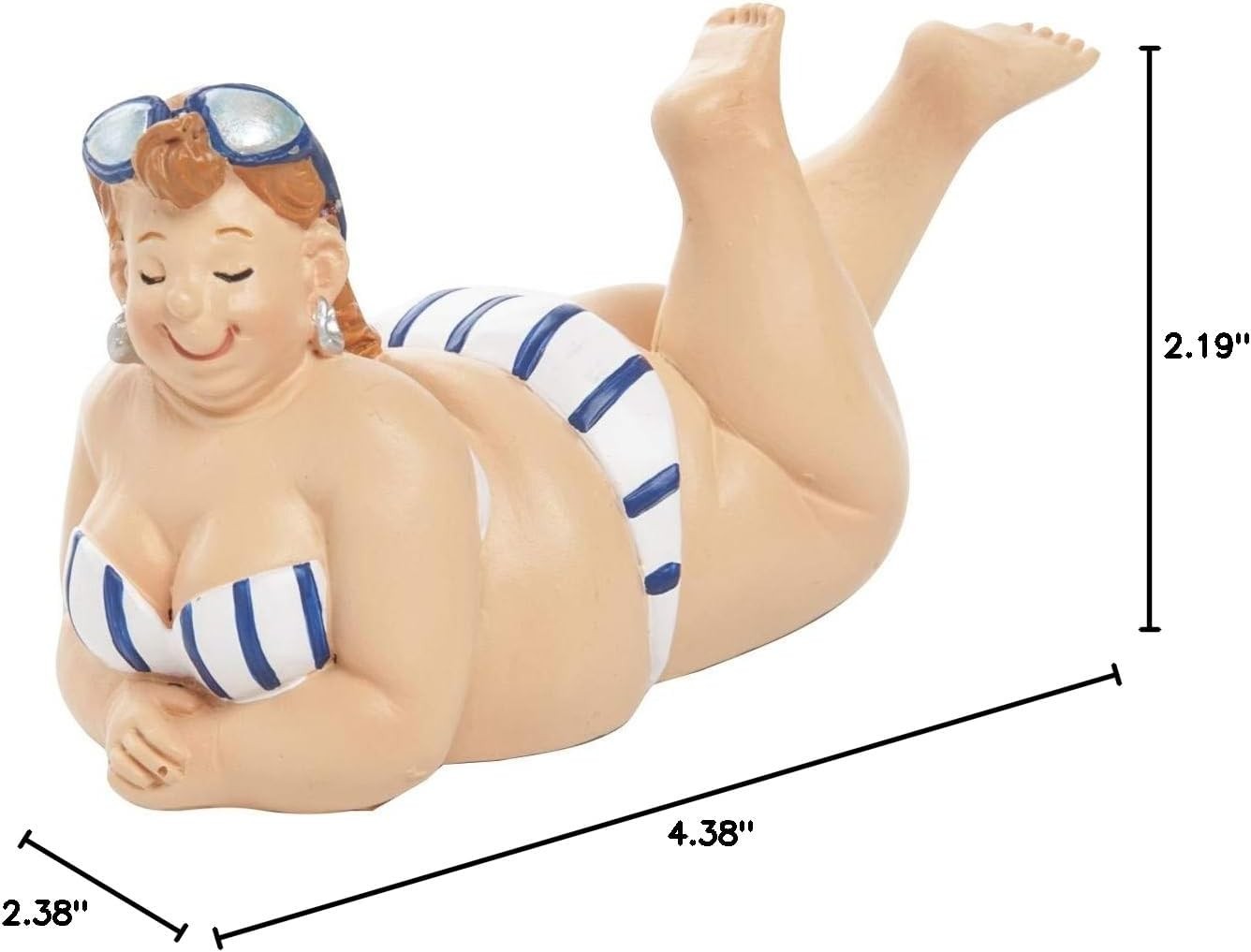 Sunbathing Beach Lady Decorative Figurine Versatile Summer Coastal Nautical B…