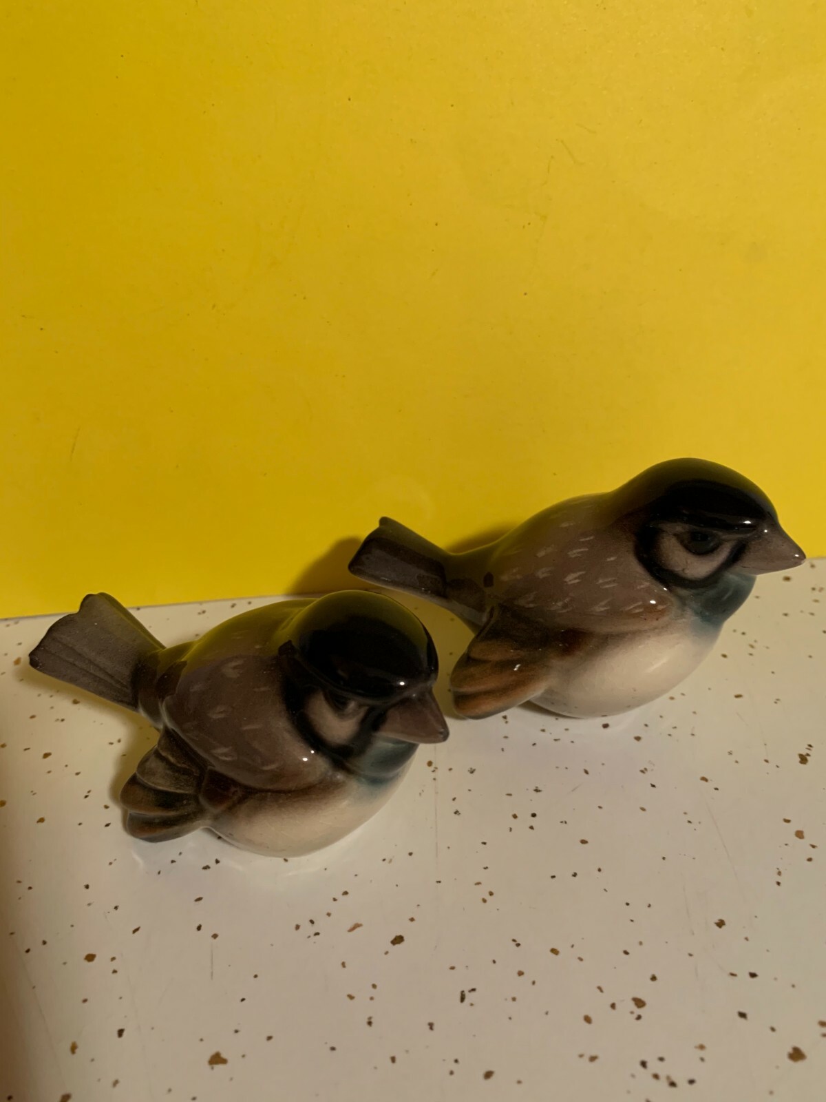 PAIR GOEBEL SPARROW BIRDS BROWN TONES HANDPAINTED DETAILED ESTATE FIND