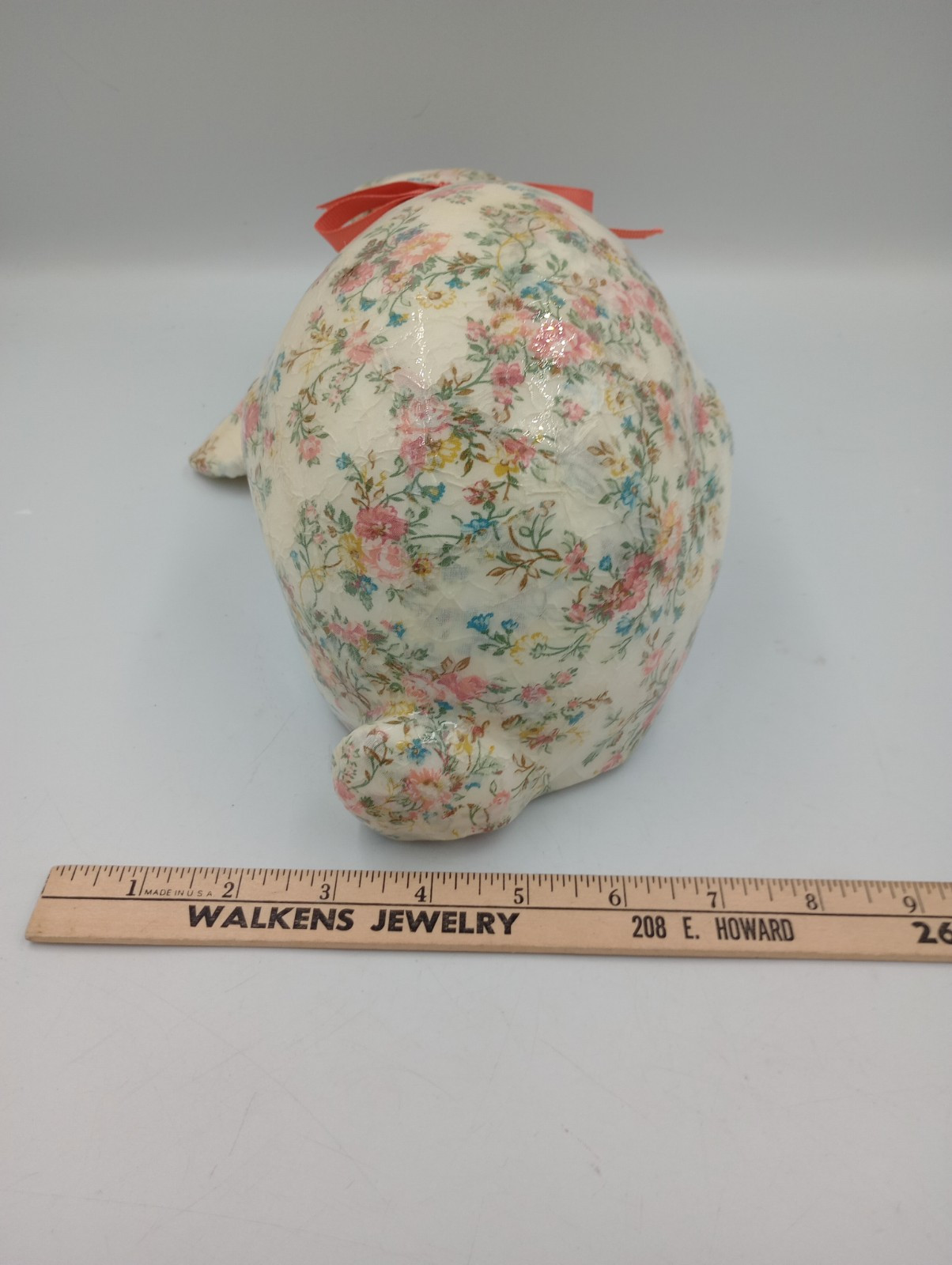 Joan Baker Designs Plaster Patchwork Bunny Decoupage Rabbit Shabby Easter