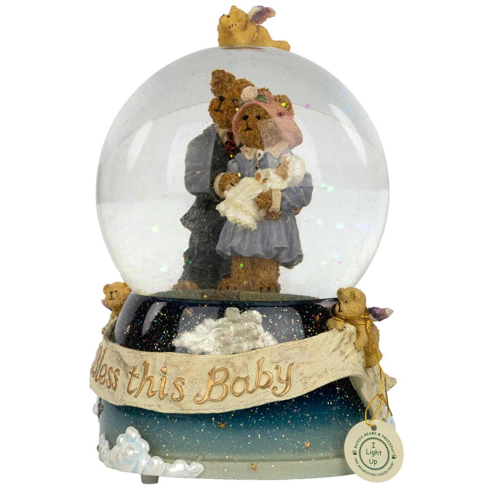 Boyds Bears Collection Bless This Baby Christening Waterball Figurine 270522 New