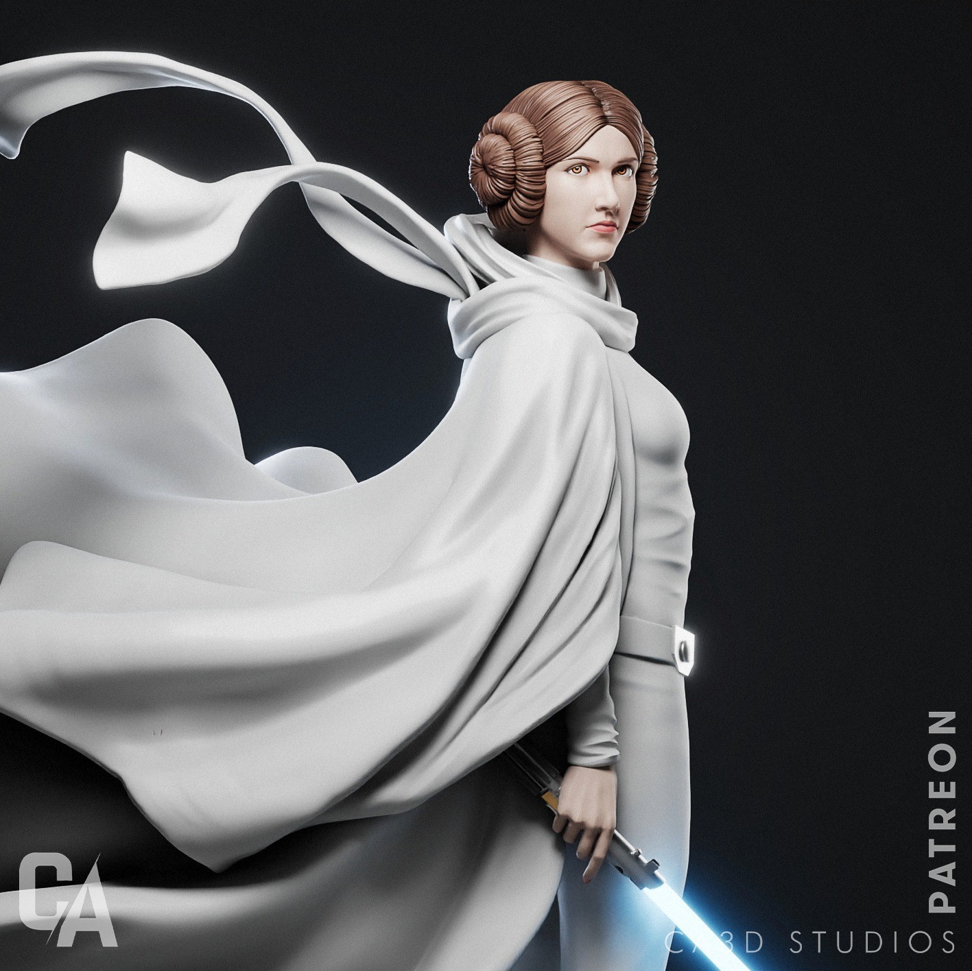 Leia Figurine Star Wars Hand Painted Model / DIY Kit 17 pcs