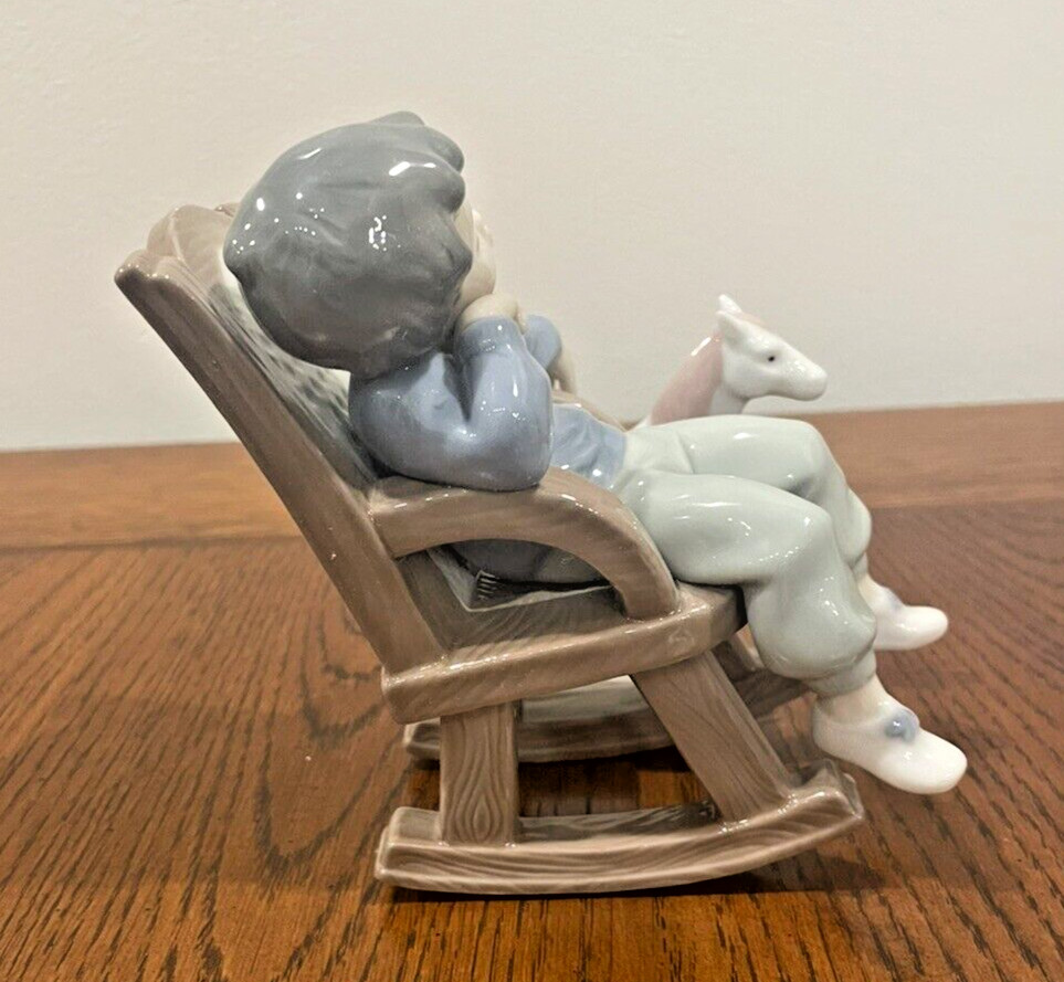 Lladro Porcelain Figurine #5846 All Tuckered Out Boy Sleeping Original VTG Box