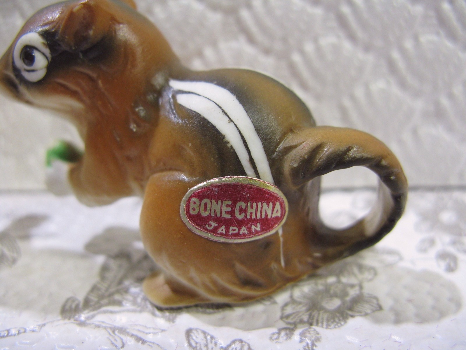 Vintage Bone China Chipmunk 2 Miniature Figurines Made In Japan Fairy Garden