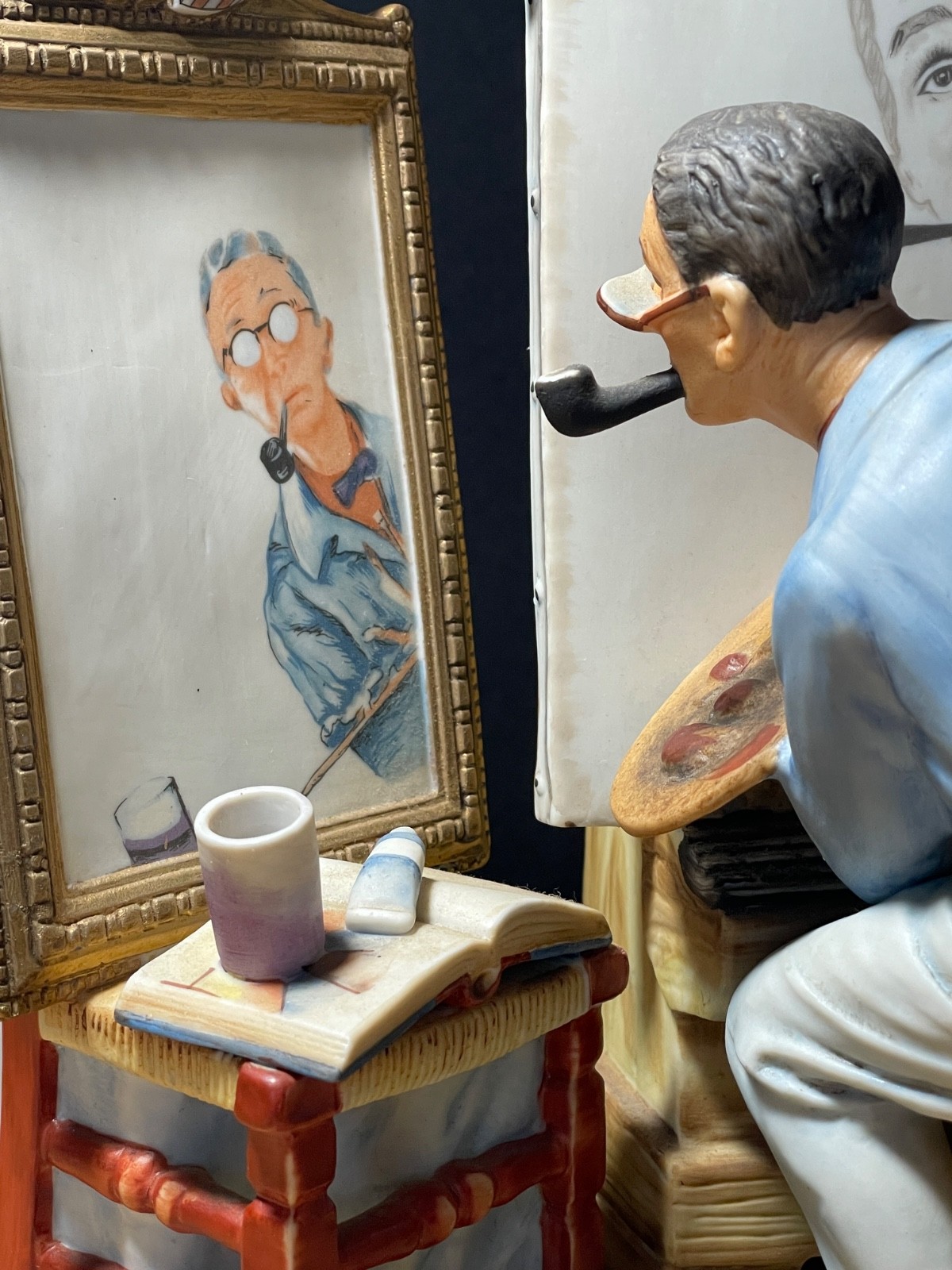 Norman Rockwell “Self-Portrait” 10.5” Gorham Figurine Limited Edition 5,000 Mint