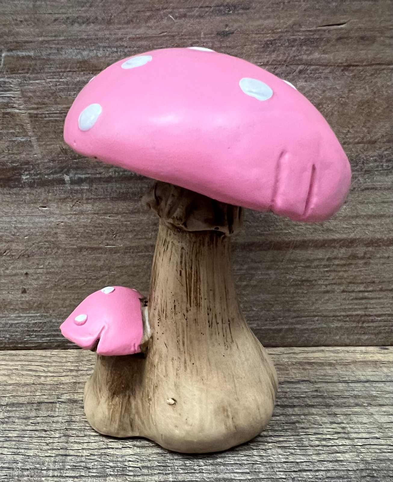 Mushrooms Pink Resin Figurine 4″ x 3″