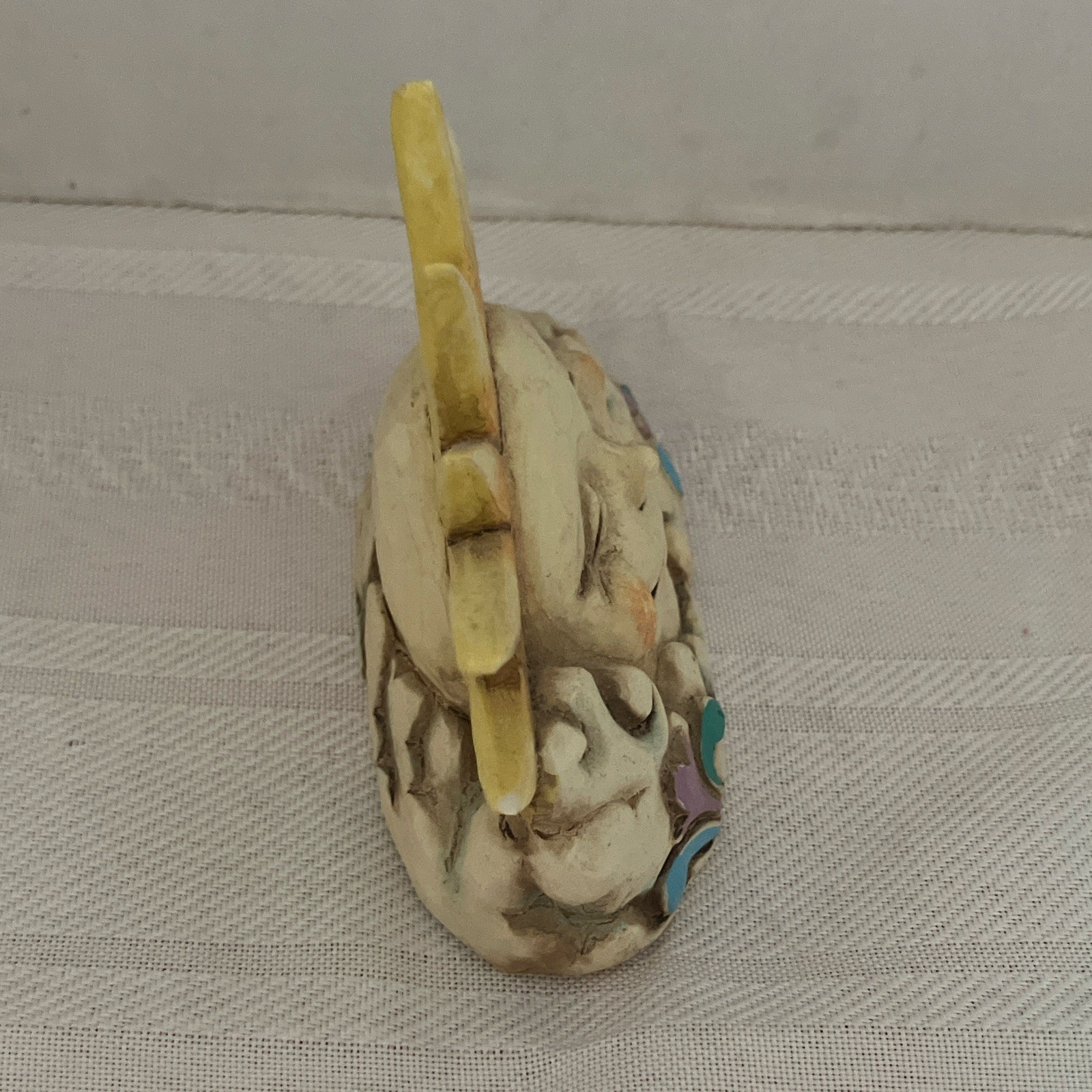 Hand Painted Smiling Sun Resin Figurine, Painted Finish, Handmade, 1.5”
