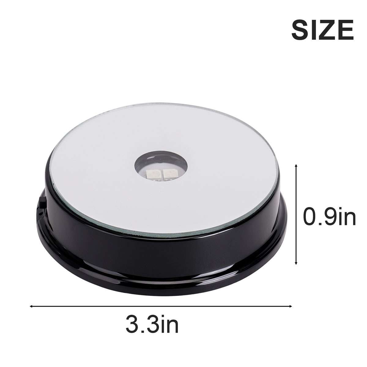 1-2X LED Light Display Base Stand 7 Color Lamp Holder Crystal Glass Art Figurinm