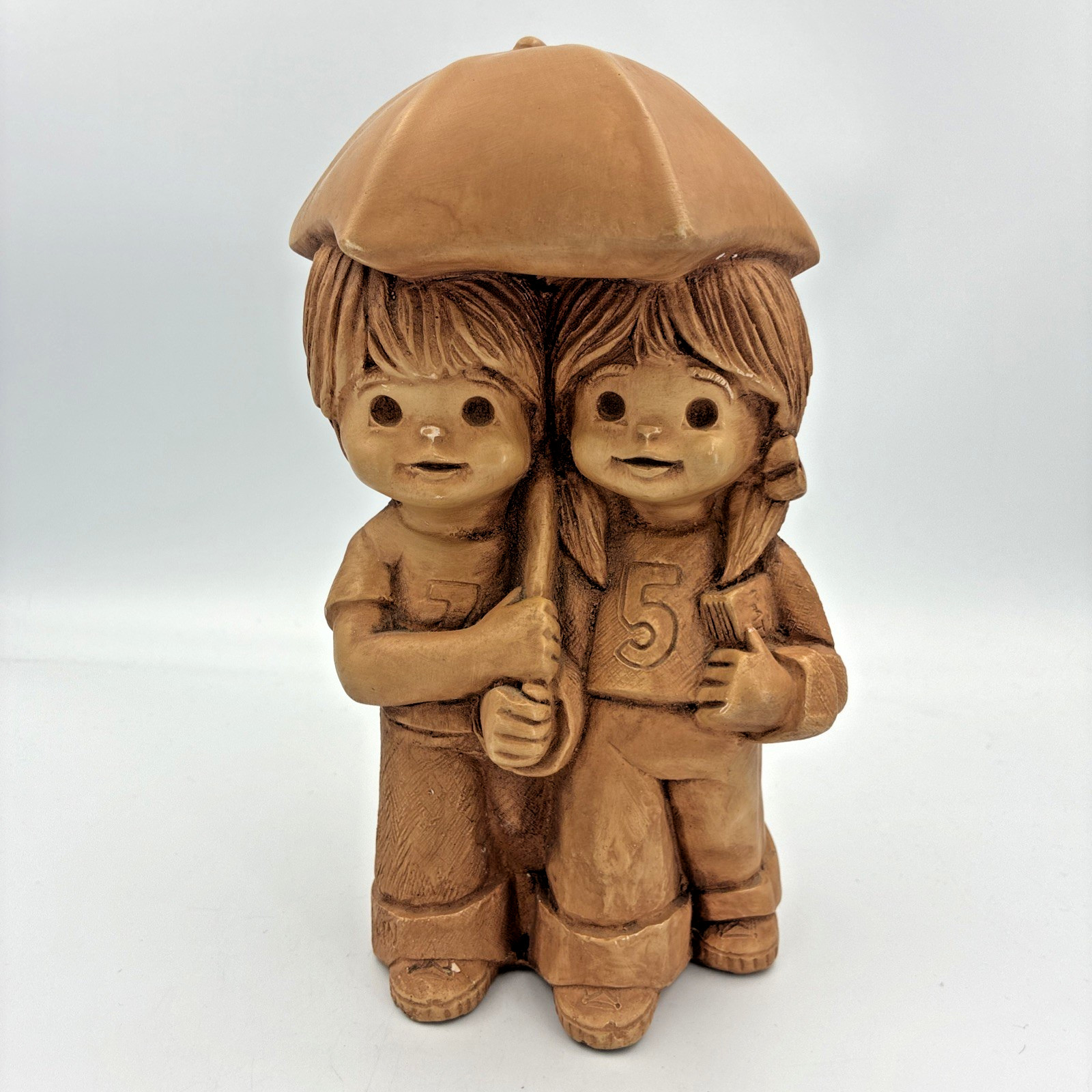 Vintage 1977 Bill Mack Fannykins Walking N Rain Sculpture 9.5” Clay