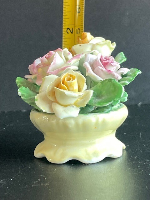 Coalport Bone China Bouquet Of Roses, vintage, pink and yellow, AD1750