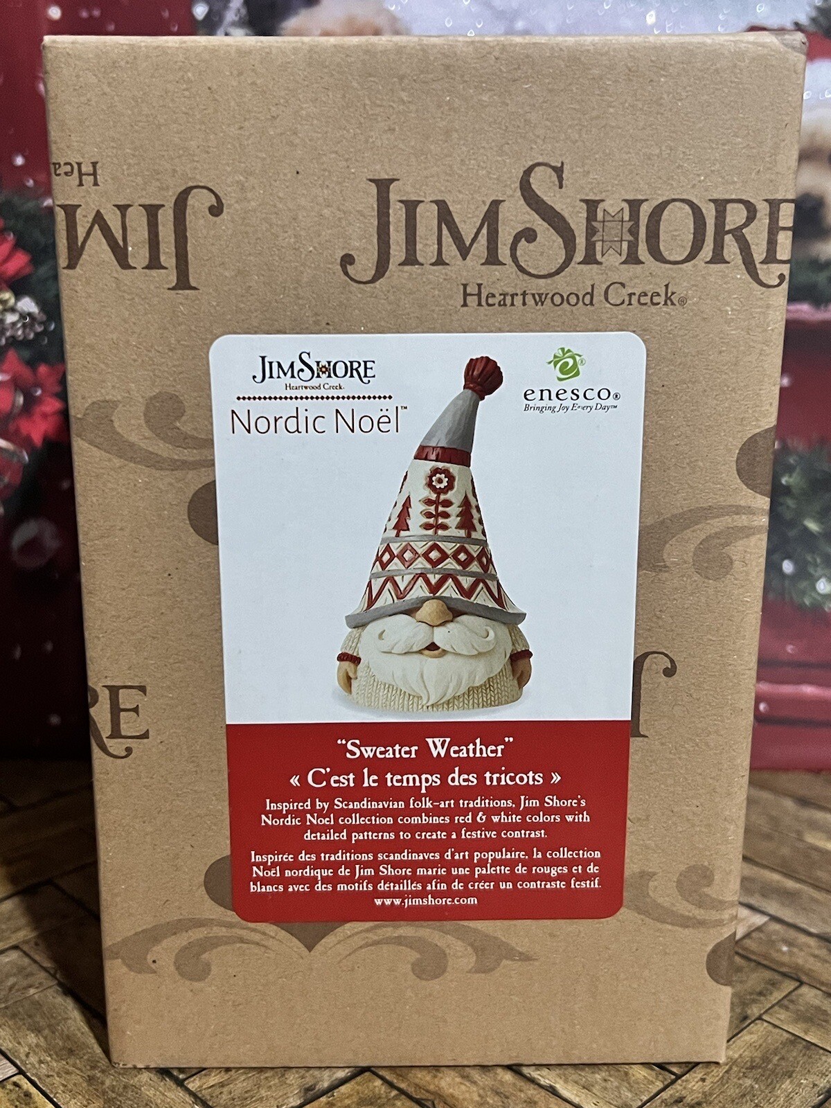 Jim Shore Sweater Weather Nordic Noel Gnome Heartwood Creek Figure w Box 6012952