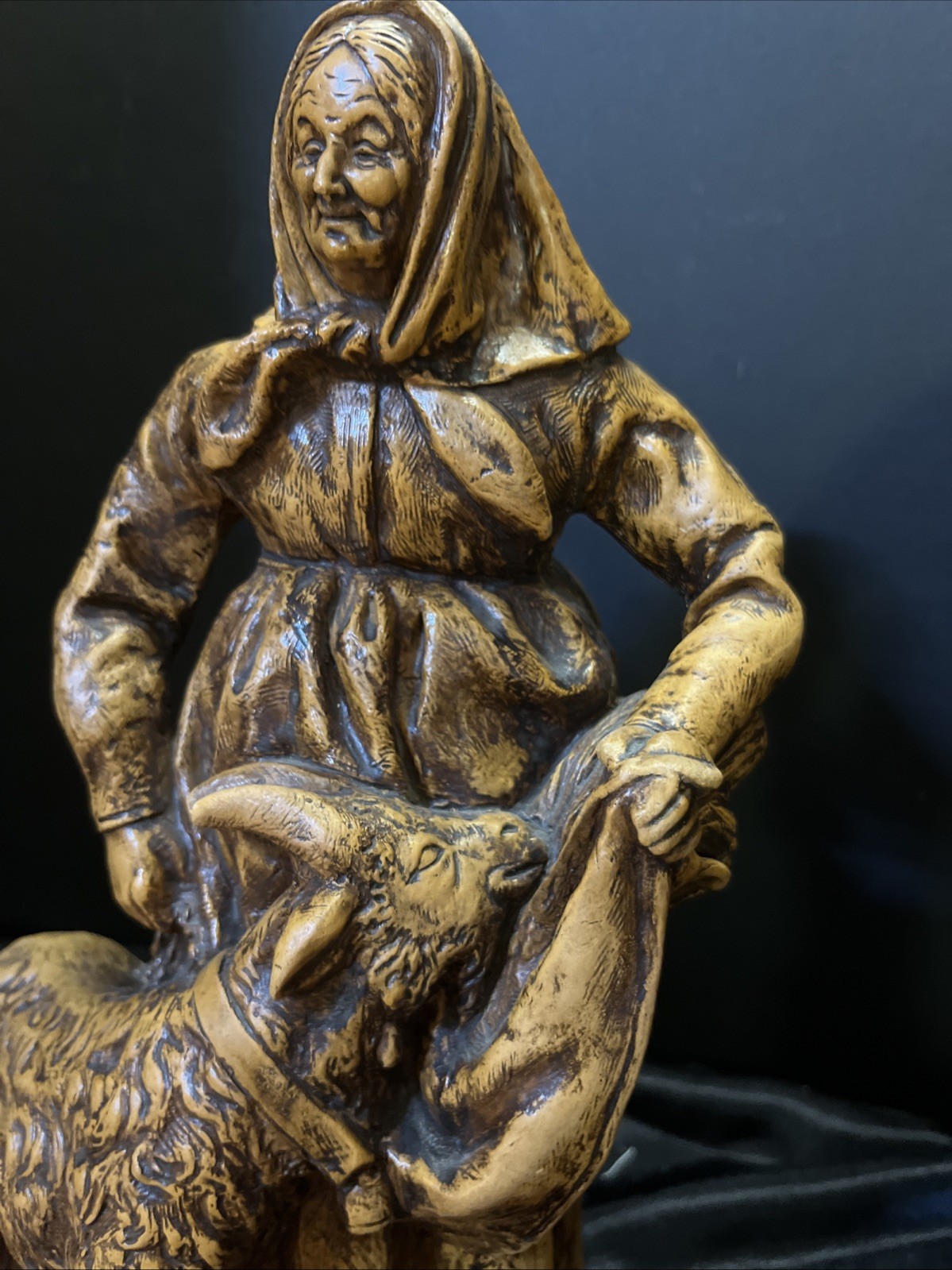 pair of Vintage collectible Simone Jouglas figures