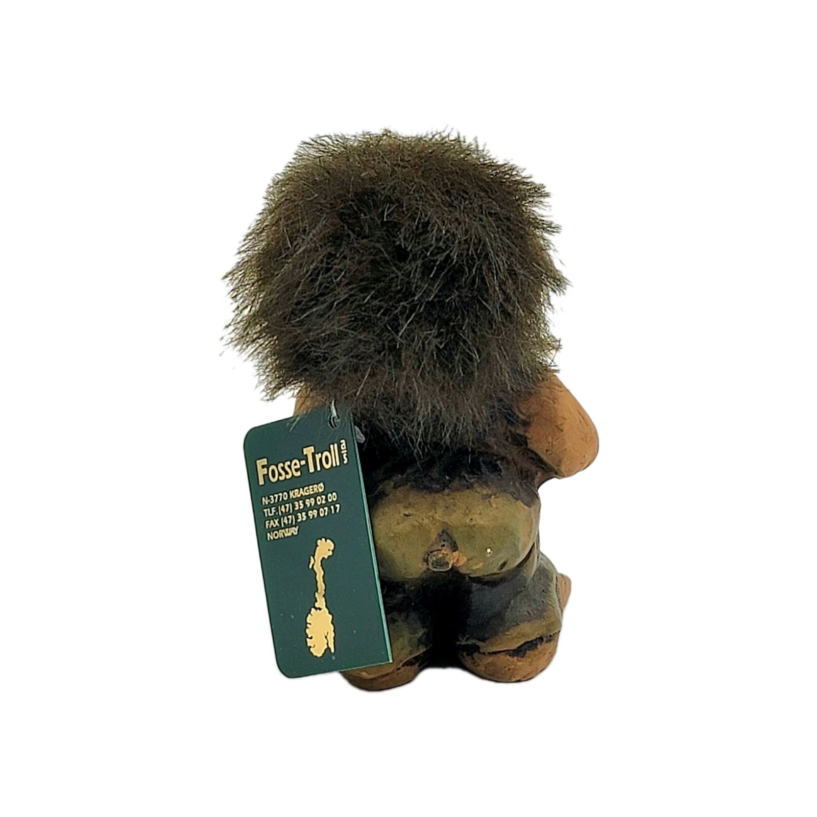 Fosse Troll Norway Fantasy Mythical Small Carved 4″ Figurine Vintage Doll
