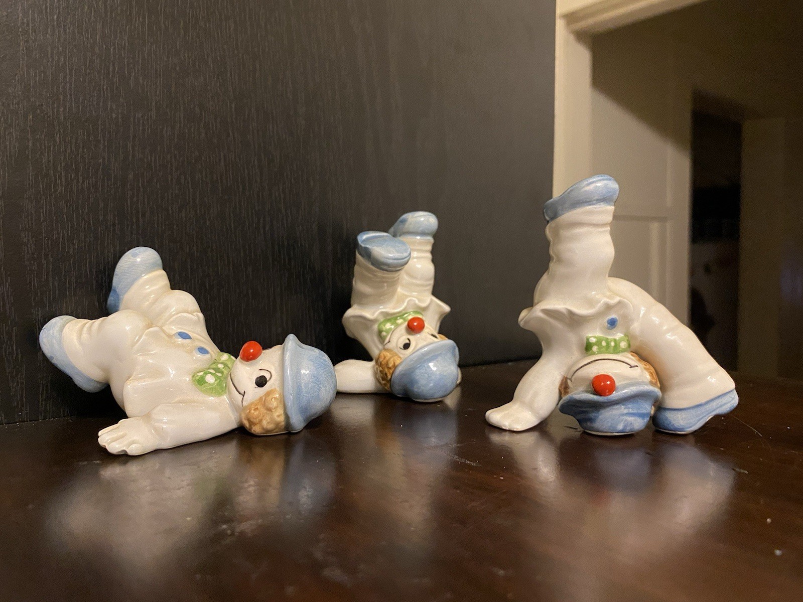1978 Fitz and Floyd Tumbling Circus Clowns Figurines Set of 3 Japan