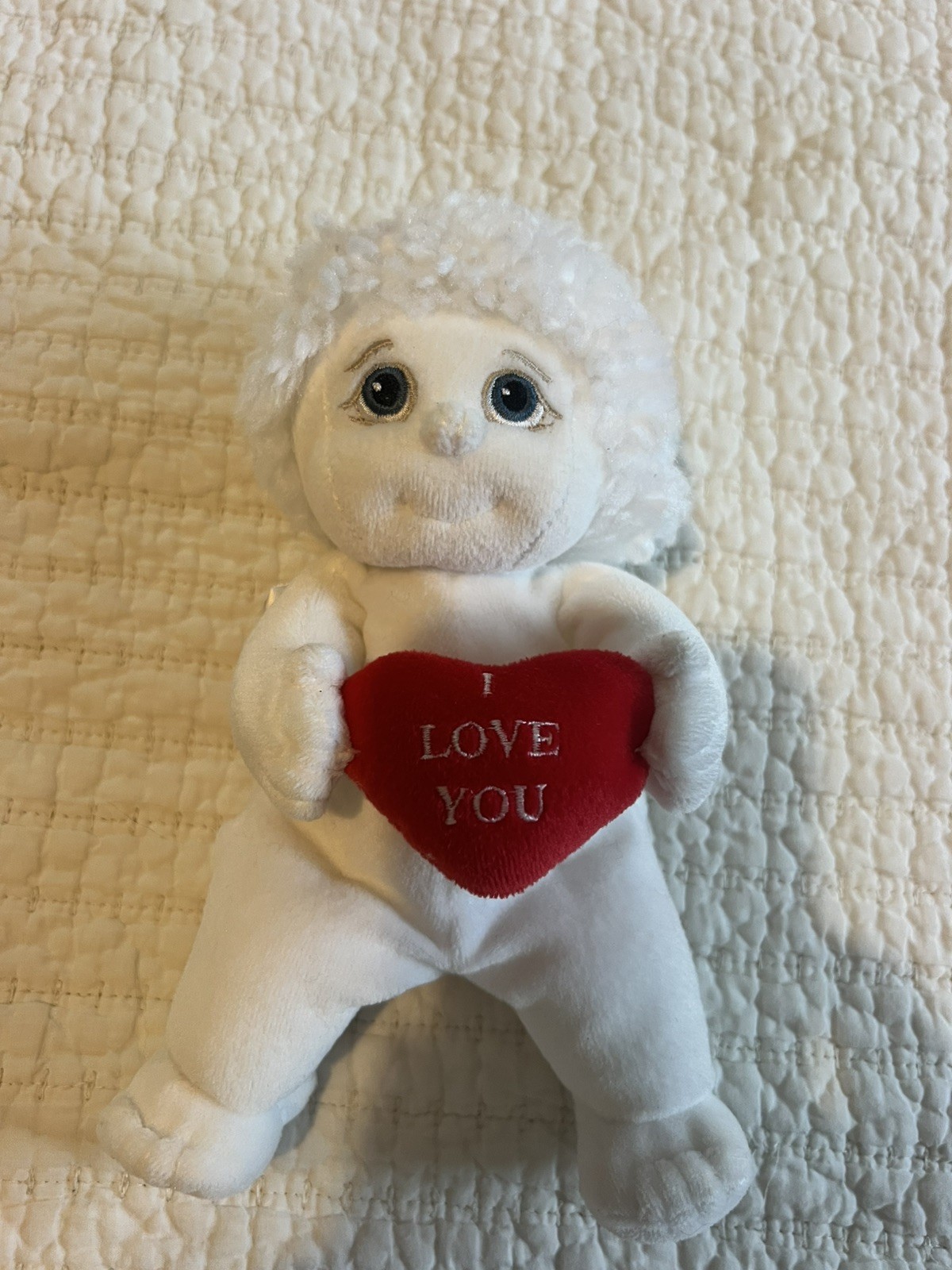Dreamsicles White Angel Hugs I Love You Red Heart Small Stuffed Cupid Toy Gifts