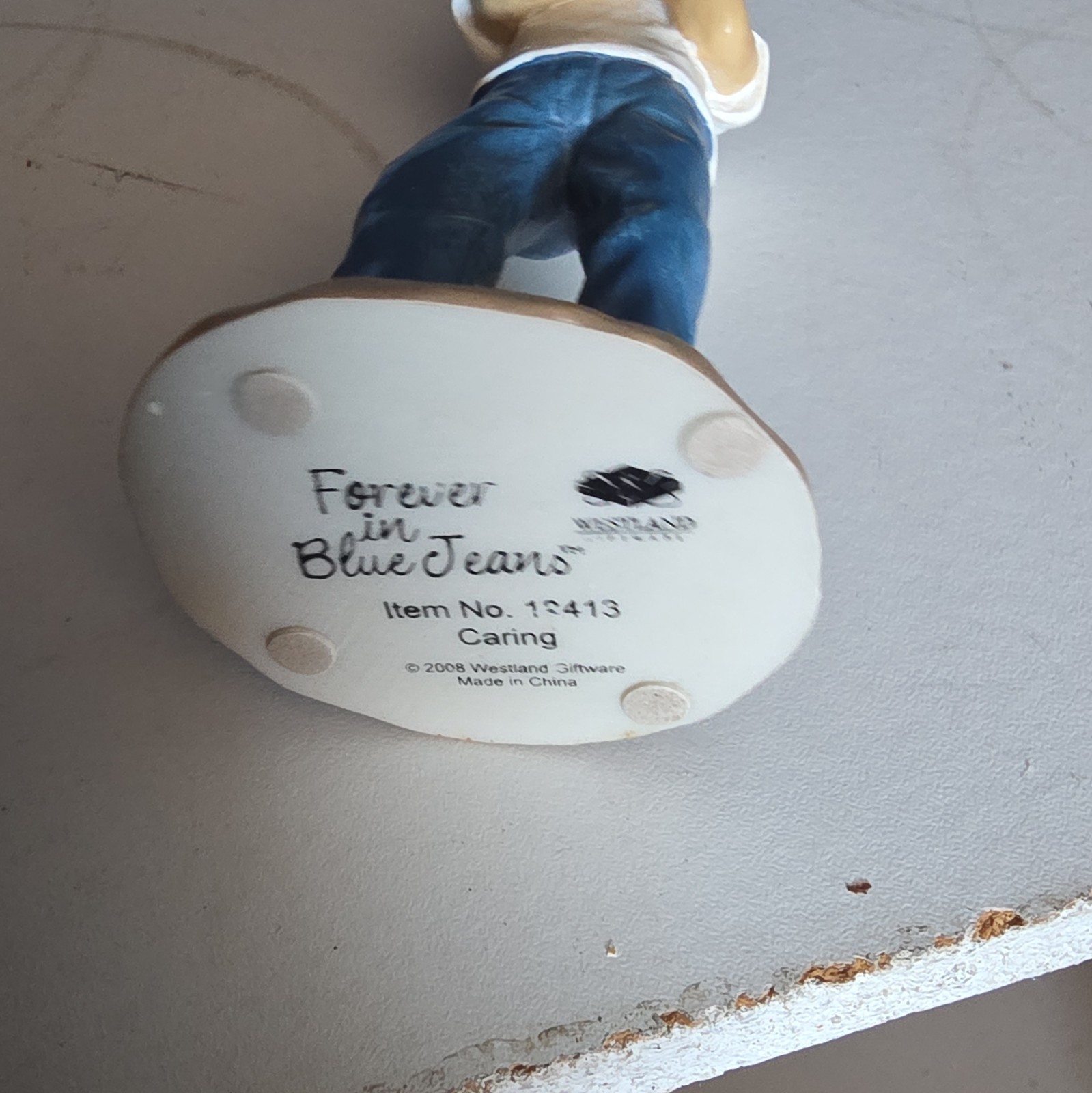 Westland Giftware Forever in Blue Jeans Caring Resin Figurine, Painted 2008