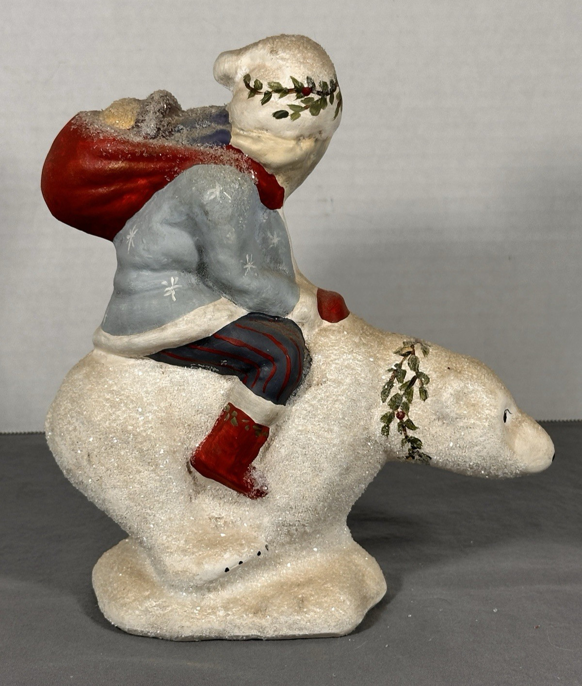 Walnut Ridge Arctic Ride Santa Polar Bear LE 261/500 2002 Kathi Lorance Bejma 9”