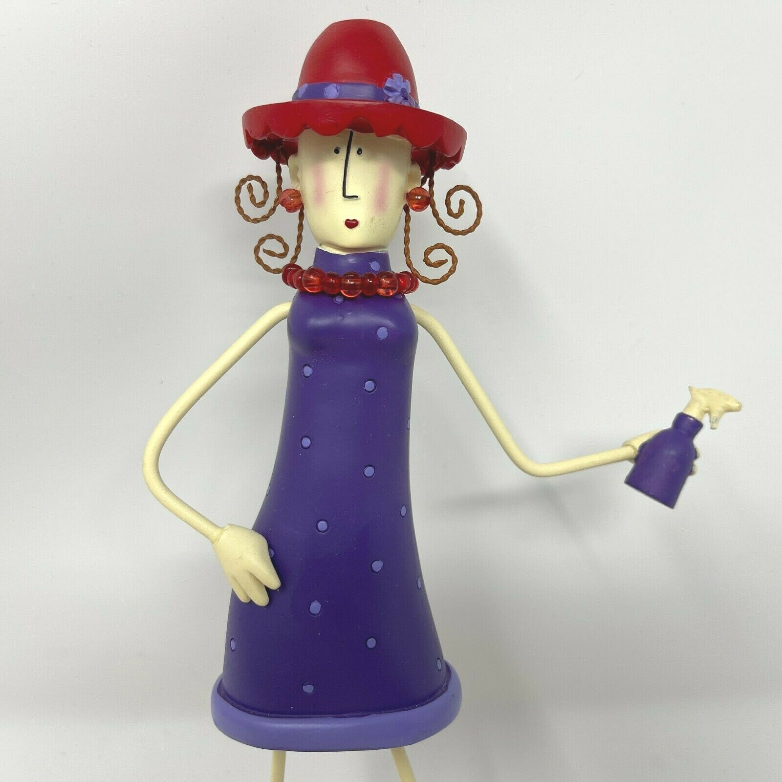 Red Hat Society Female Figure Wearing Red Necklace & Heels, FIB Burton & Burton