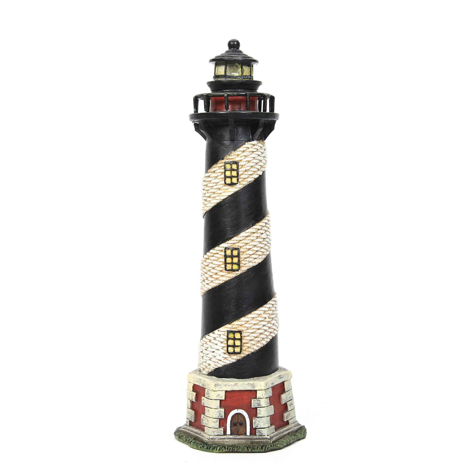 8 Inch Resin Tabletop Lighthouse Blinking Light Decor – Ideal Coastal Beach N…