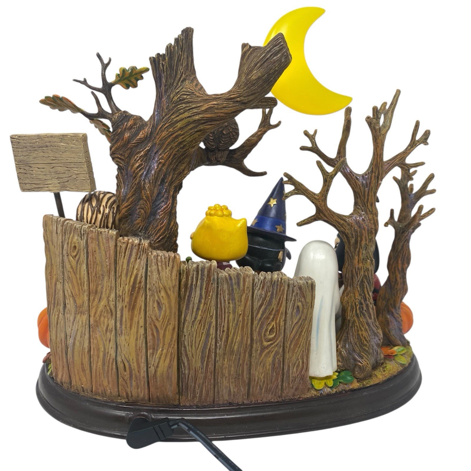 Peanuts Gang Danbury Mint WELCOME GREAT PUMPKIN Lighted Sculpture WORKS Box EUC