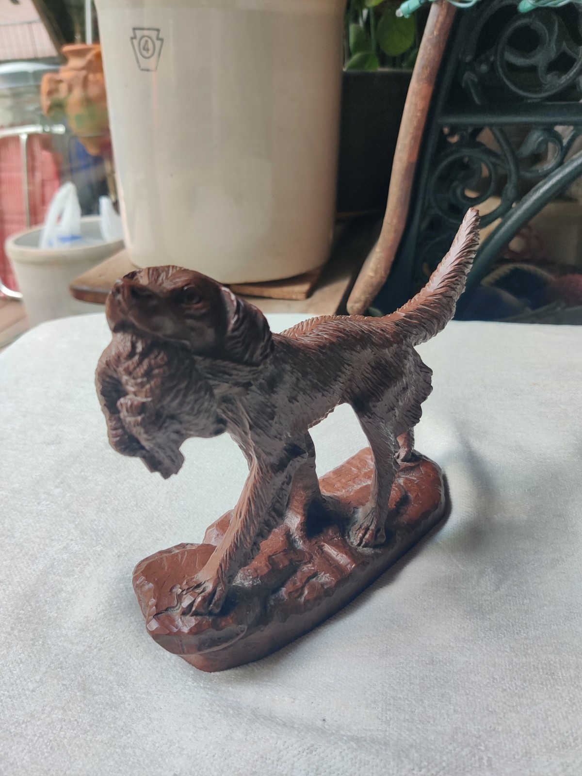 Bird Hunting Dog Retriever Figurine Brittany Spaniel Setter Red Mill 1992 USA