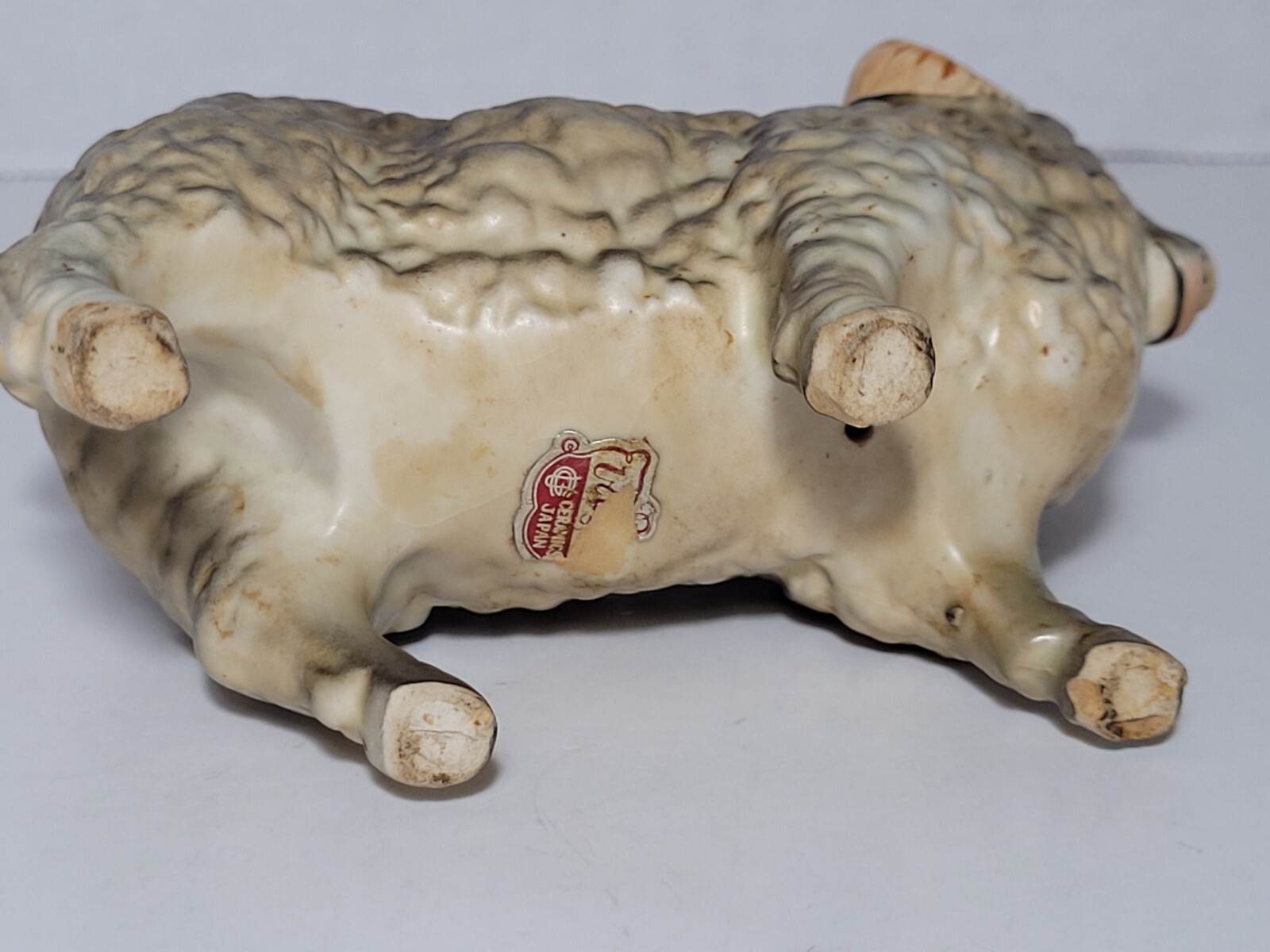 Vintage Ucagco Japan Ceramic Ram Sheep Figurine Collectible