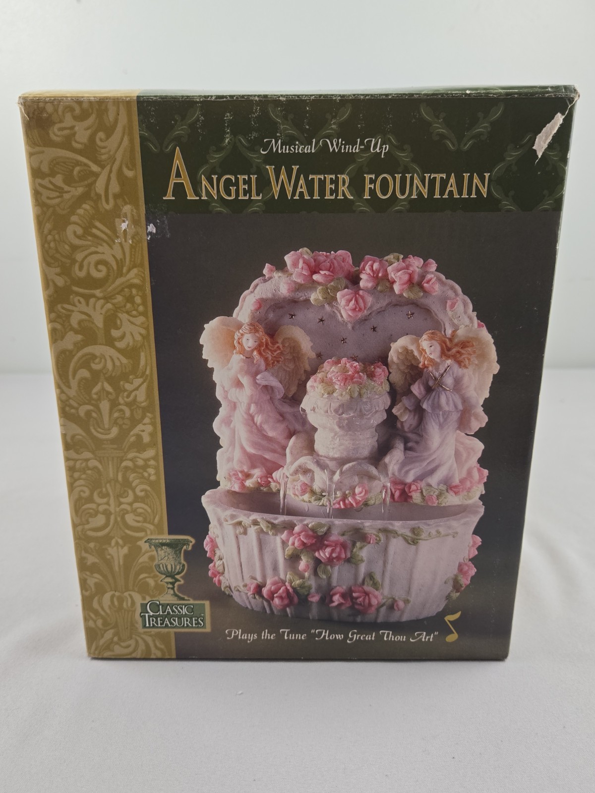 Classic Treasures Angels Water Fountain HOW GREAT THOU ART music Christian Gift