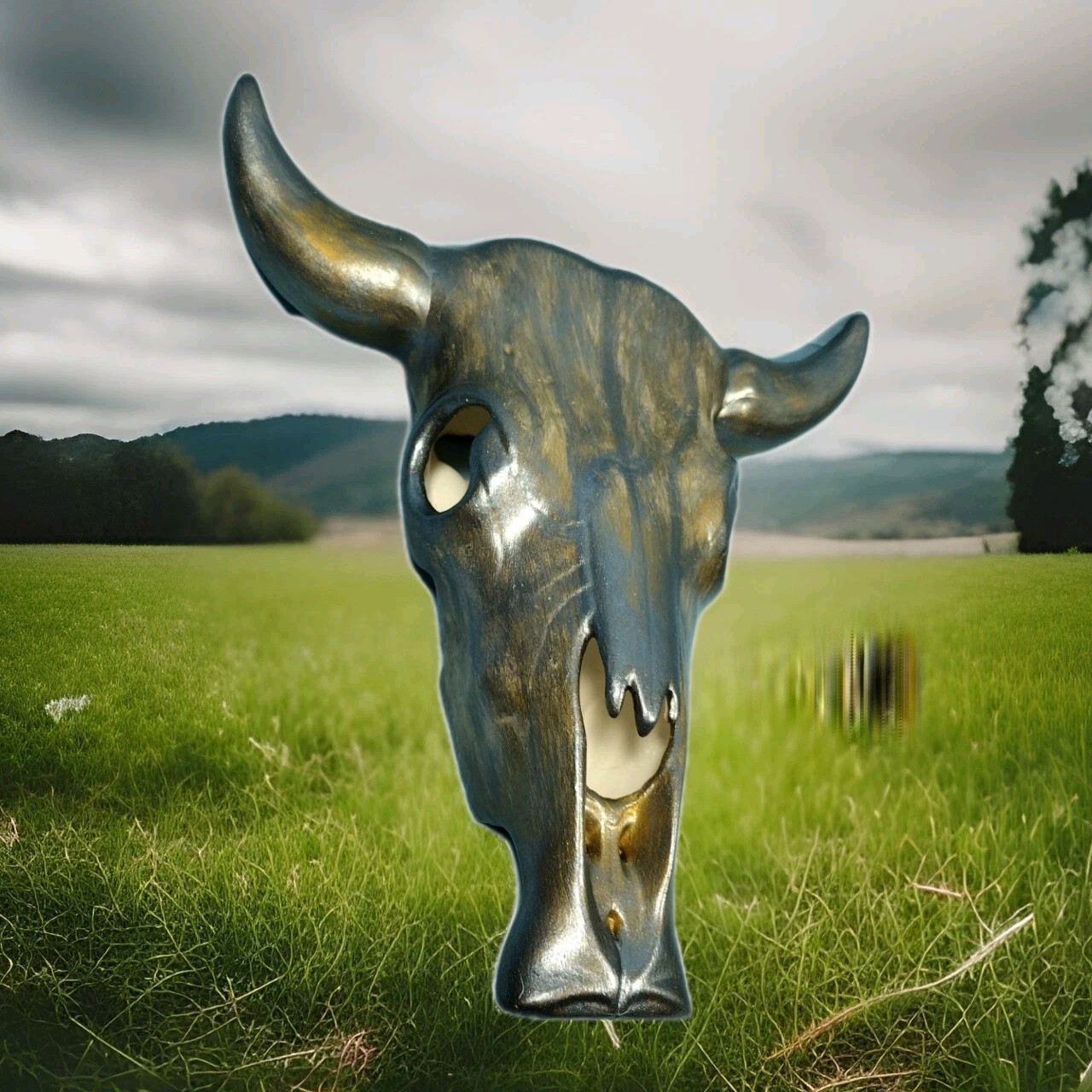 It’s A Ceramic Animal Head, Possibly A Replica Of A Texas Longhorn , Possibly.