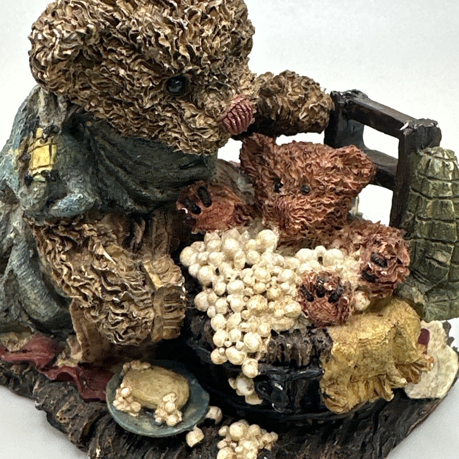 Annie & Rusty Bath Time Figurine 4x 3.5″ by Ganz – 1995 Bears