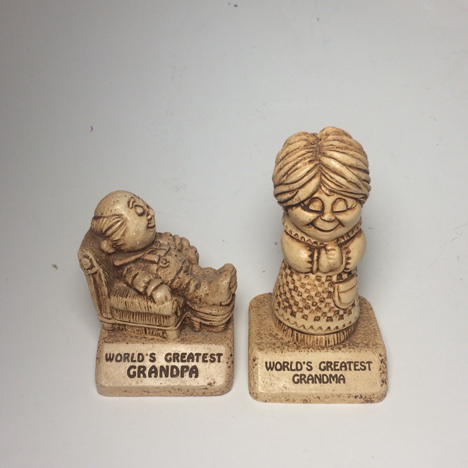 VTG World’s Greatest Grandpa & Grandma Figure by Paula 1970s Made In USA EUC