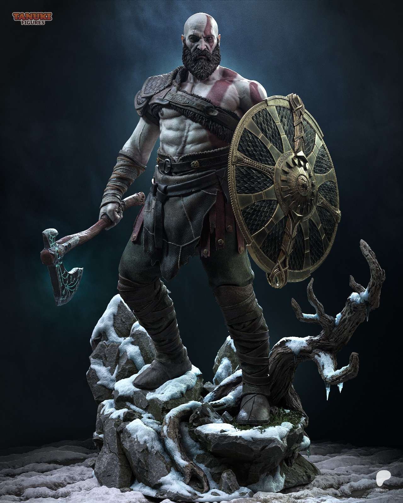 Kratos – God of War 1/6 Scale Figure Statue Unpainted Garage Kit Resin