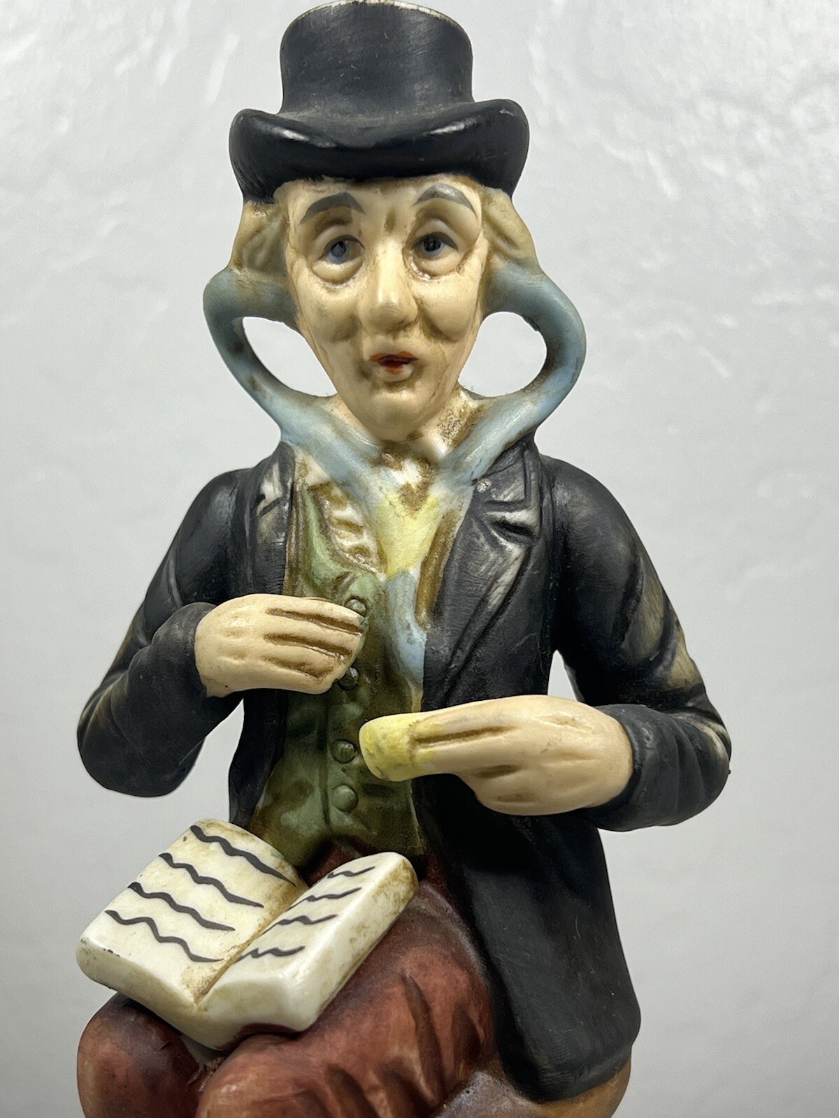 Old Man Doctor Figurine Fine Porcelain Bisque Hand Painted Vintage And Rare