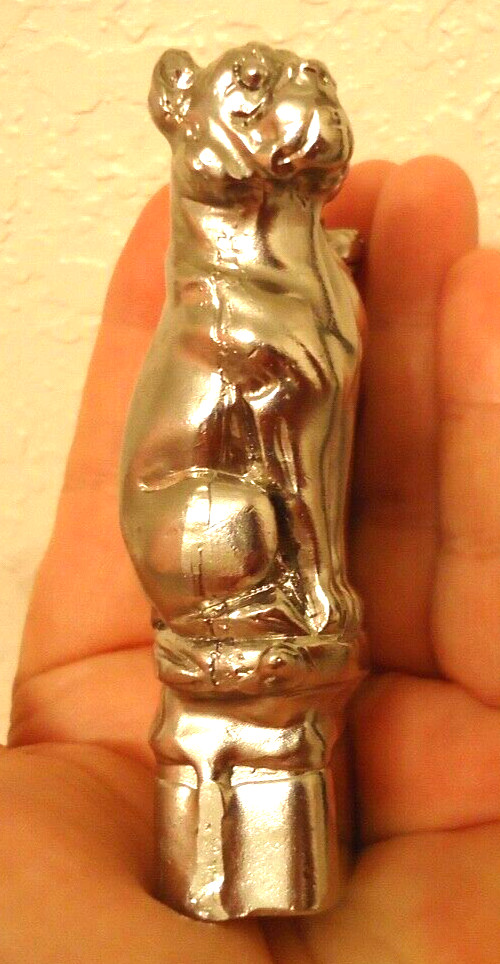 Vintage Handmade Metal Silver 3 Dogs Figurine Size-4×3 in