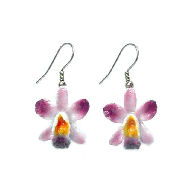 Little Critterz Jewelry – Magenta Orchid Pendent – Porcelain Earrings Jewelry