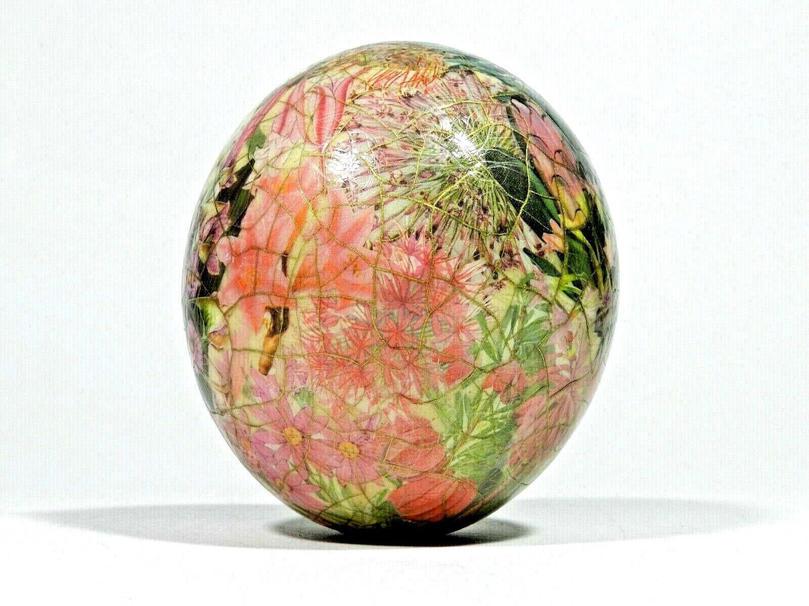 Decoupage Ostrich Egg With Stand