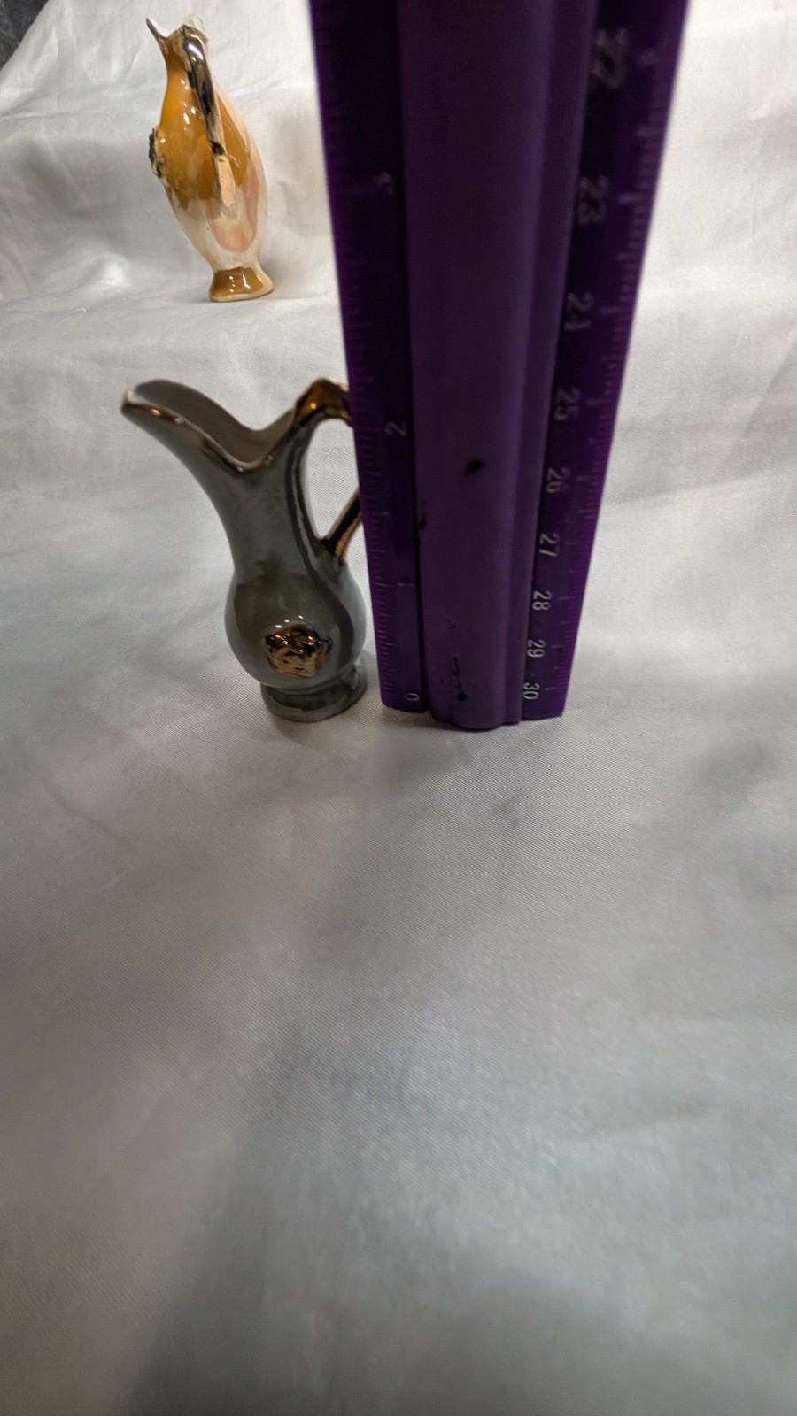 Vintage Miniature Lusterware Pitchers Set of 3 Iridescent Pastels Made in Japan