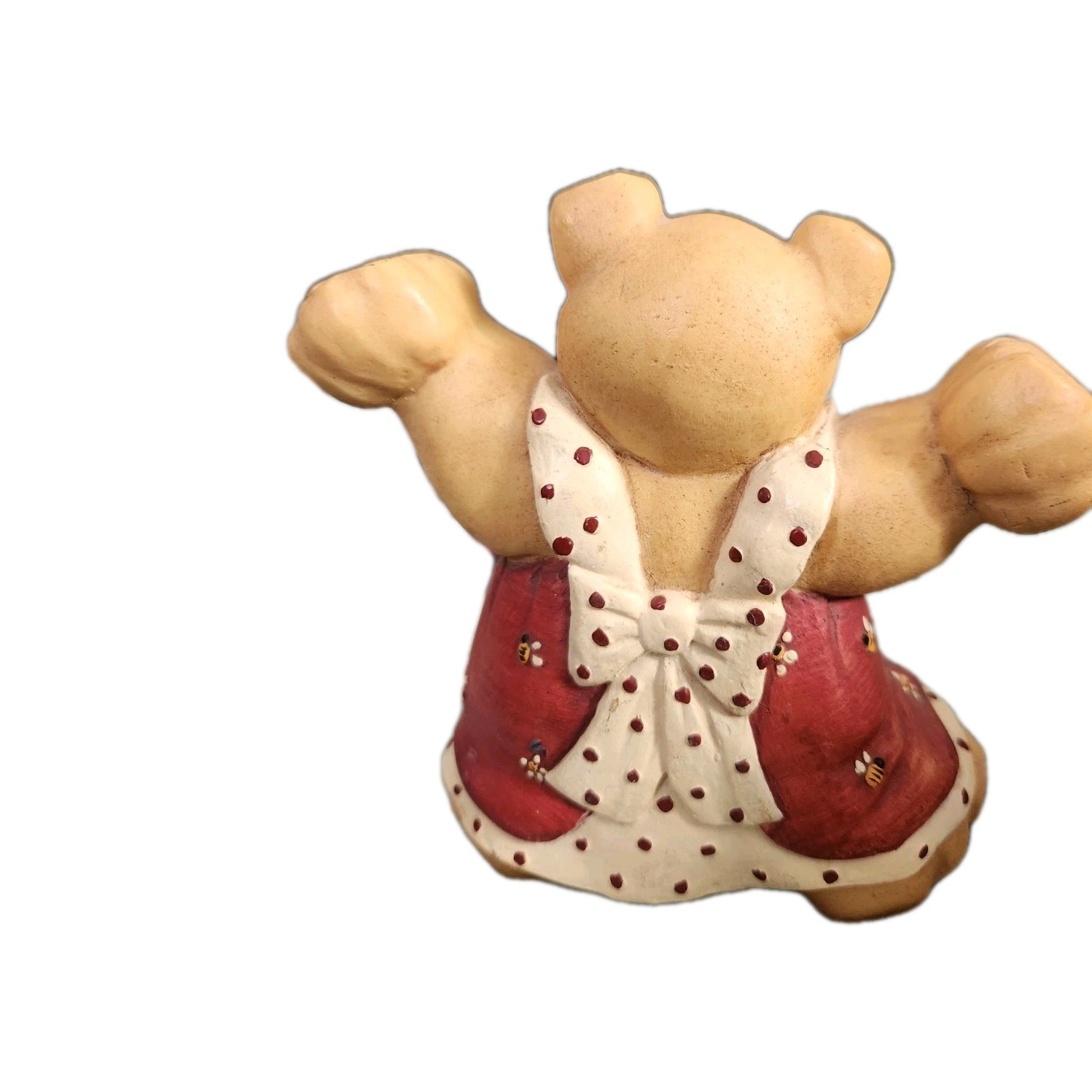Collection of 5 Ceramic Figurine Bears with Diffrect Clothing 5 Inch. 1 Lb Heavy