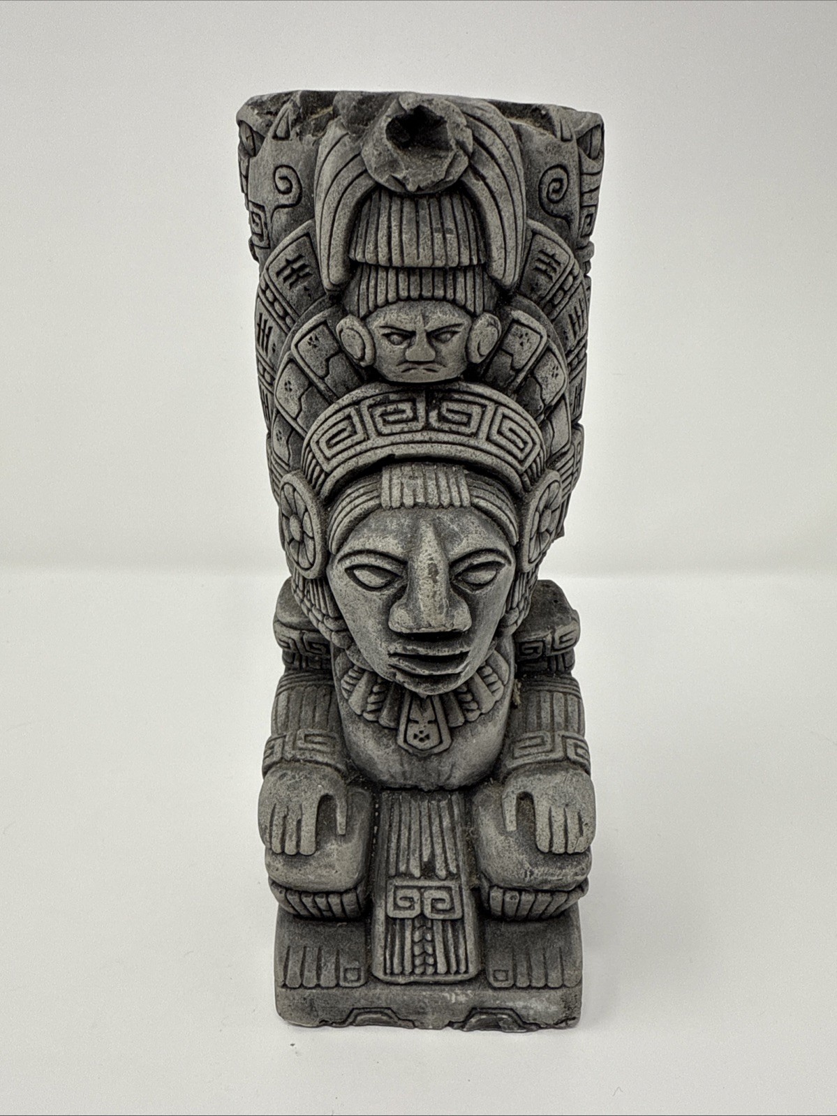 AZTEC MAYAN INCA DEITY STONE CHALKWARE STATUE TOTEMS VTG RARE Approx H 7.5”