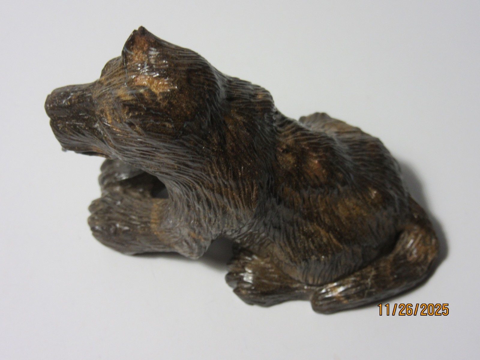TigerIron Tigereye Hand Carved Canine Dog 2 5/8″ Figurine Collectible TEHCDC-19s