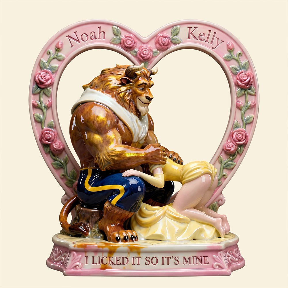 Personalized Belle Beauty And The Beast Acrylic Plaque Wooden Block Desk Decor