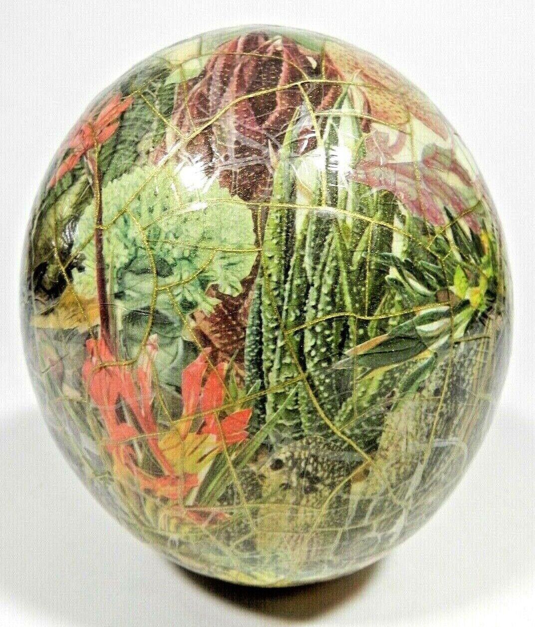 Decoupage Ostrich Egg With Stand