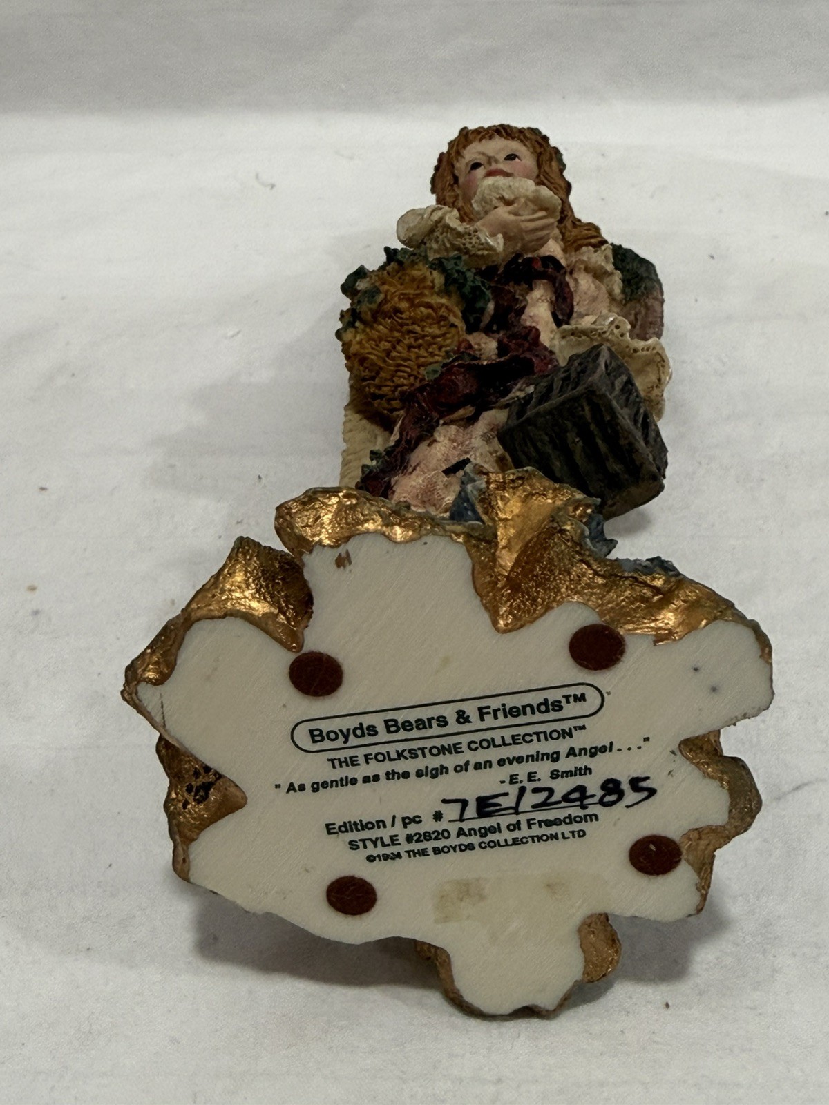 Boyds Bears Folkstone Collection 1994 Angel of Freedom #2820 Figurine