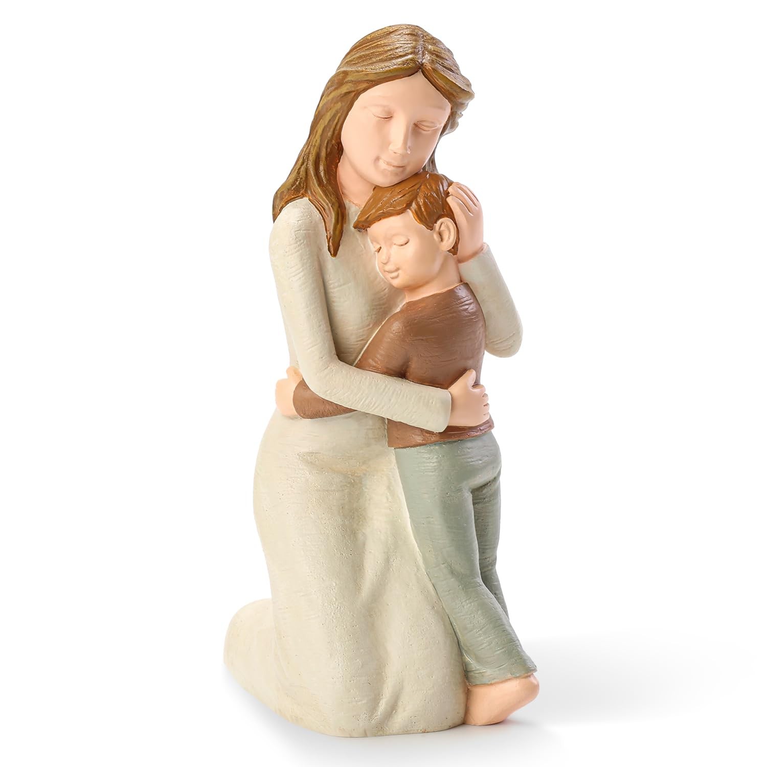 Mother And Son Figurines Sculpted Hand-Painted Mom Statues Gifts Mothers Day
