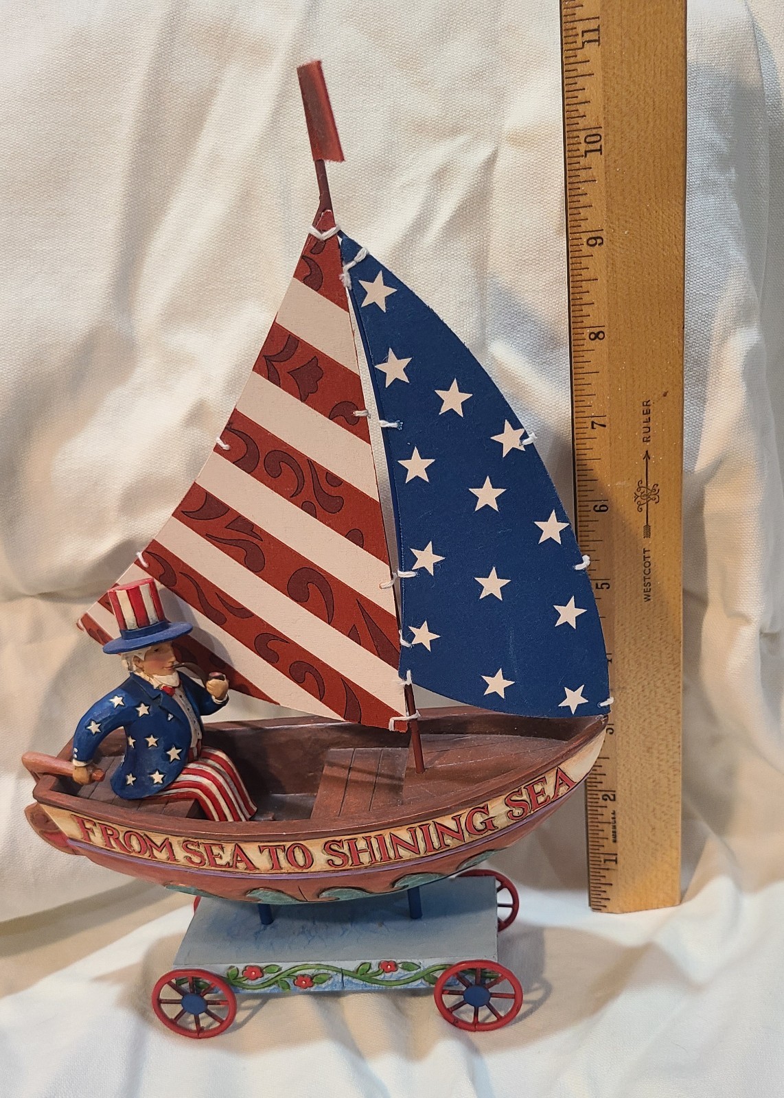 Jim Shore Keep Freedom Afloat 2007 Heartwood Creek From Sea to Shining Sea Boat