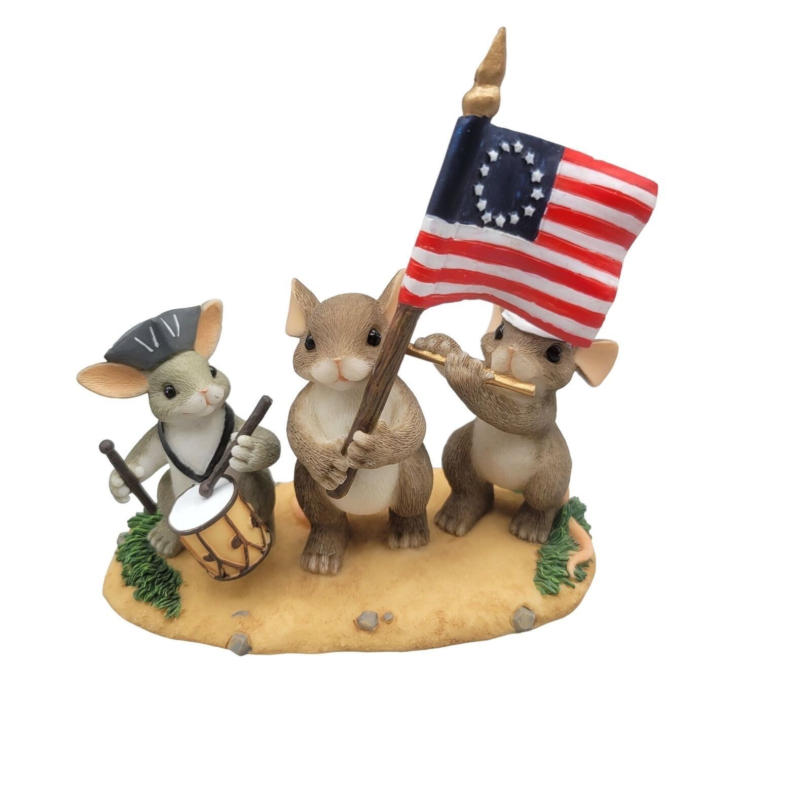 NIB Fitz and Floyd Charming Tails “FREEDOM ON PARADE” Figurine 98/337