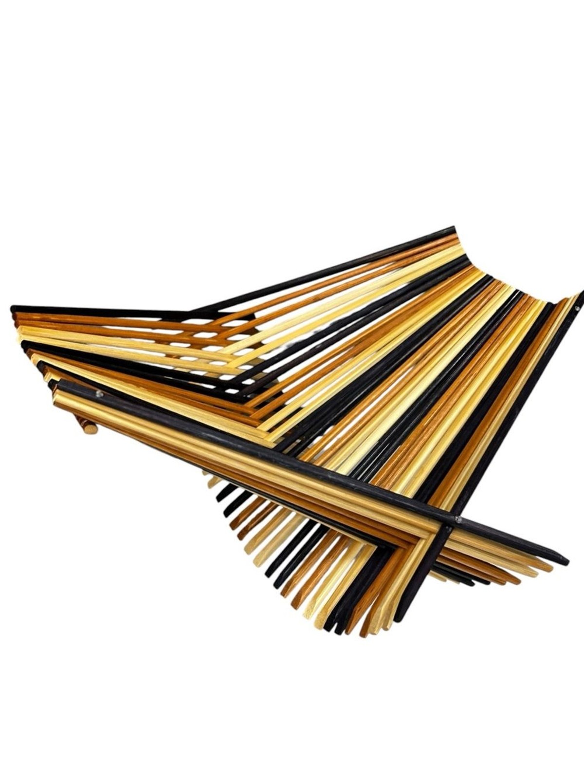 Folding Wooden Fruit Basket Trivet Accordion Expandable Chopstick Basket
